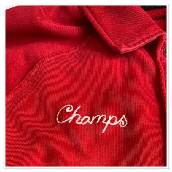 Polo Ralph Lauren Varsity Jacket Indian Chief New York Red Cream Size Large - Picture 2 of 16